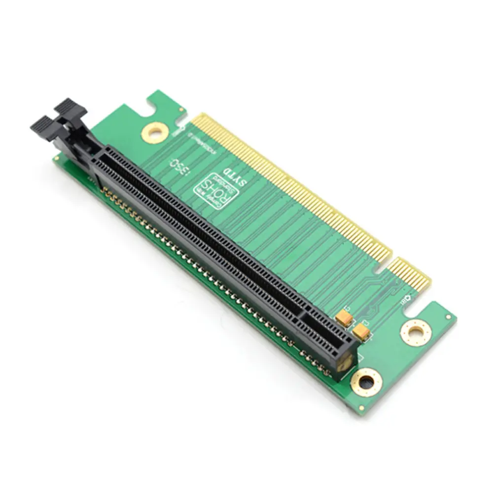 Integrated Circuits Pulison 16X 90 Grau Adaptador De Placa Riser PCI-E Express Para 2U Computador Chassi Do Servidor