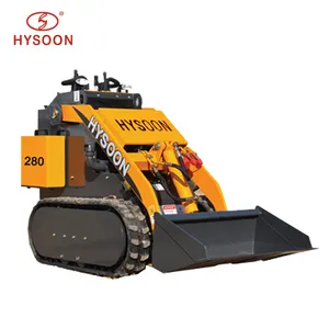 Hysoon ตีนตะขาบ Track 800มิลลิเมตร Mini ลื่นไถลคัดท้าย Loader HY280คู่หรือ4มอเตอร์ตัวเลือก