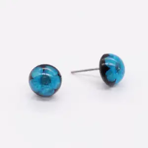 South Korea new earrings Simple design 10mm resin pressed Lady Flower Earrings