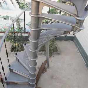 Iç/dış mekan metal spiral merdiven, dökme demir spiral merdiven
