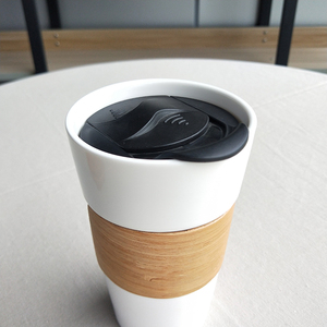 Tasse à café en céramique 400ml/14oz, pour sublimation, avec Banderole en bambou, sans poignée, livraison gratuite - Product Image 3