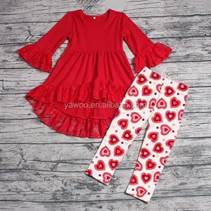 Yawoo 2018 new designs girls boutique outfit european fashion clothing for toddler kids clothing wholesale