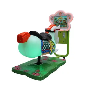 Machine de balançoire de cheval de fleur de prix d'usine | Voiture électrique de simulateur d'arcade de moteur de course à jetons de voitures d'enfants de batterie pour des enfants - Product Image 1