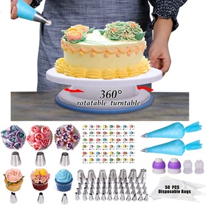 Custom Cake Decorating Supplies 148 PCS Complete Set Perfect Fondant Cake Baking Tools Kit Springform Pan <strong>Silicone</strong> <strong>Cupcake</strong> <strong>Molds</strong> - Product Image 5