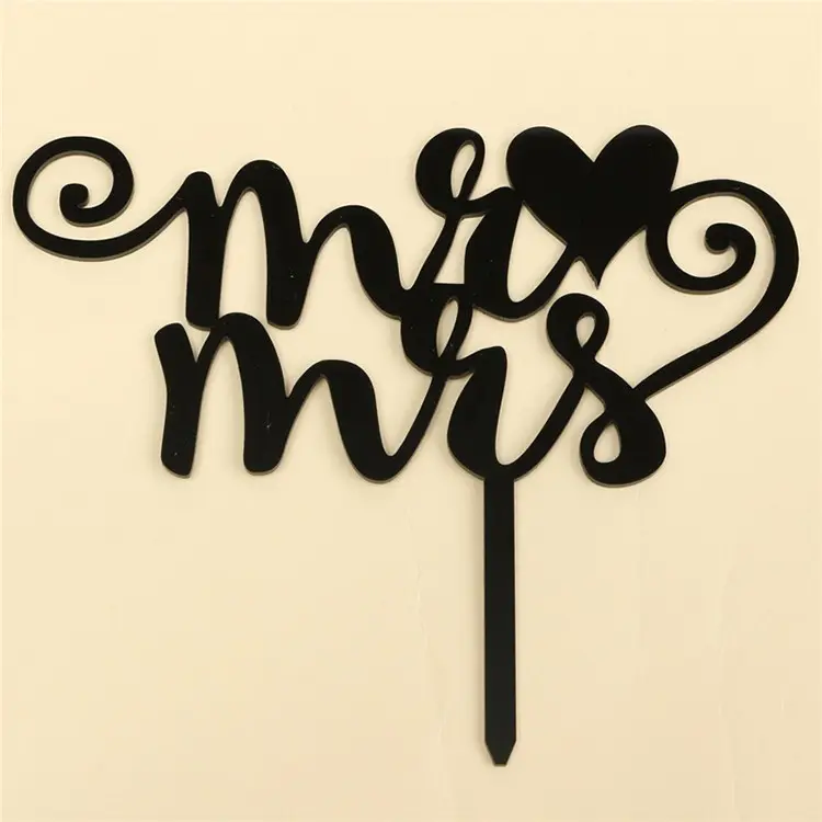 Mr And Mrs Acrylic Cake Toppers for Wedding