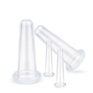 Ensemble de 4 petites ventouses faciales en silicone Kit de tasses de <span class=keywords><strong>massage</strong></span> sous vide pour la thérapie et la relaxation - Product Image 6