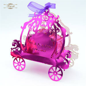 Boîte à chocolat en papier style cendrillon, boîte à faveur de mariage romantique - Product Image 4