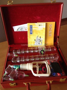 <span class=keywords><strong>Kangzhu</strong></span> Set Bekam Cangkir Plastik, Sarung Kulit Merah 19 Cangkir Cina - Product Image 6