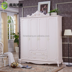 French Style Wooden New Flat Pack Classical Korean European Designs White MDF <strong>3</strong> 4 Home Bedroom Furniture <strong>Set</strong>, Wedding Furniture - Product Image 3