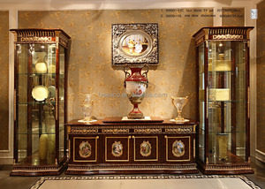 Luxury French Rococo Living Room Furnitur TV <strong>Cabinet</strong> Set/ <strong>Retro</strong> Vivid Hand Carved Solid Wood TV <strong>Cabinet</strong> &amp; Display <strong>Cabinet</strong> - Product Image 4