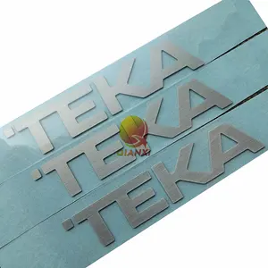 Distintivo placcato argento metallizzato 3d decalcomania oro cromato logo del marchio in nichel elettroformato etichette in nichel sottile metallo adesivo di trasferimento