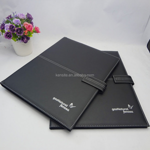 Tùy chỉnh bạc logo in ấn đen <span class=keywords><strong>pu</strong></span> da tài liệu thư mục <span class=keywords><strong>a4</strong></span> - Product Image 6