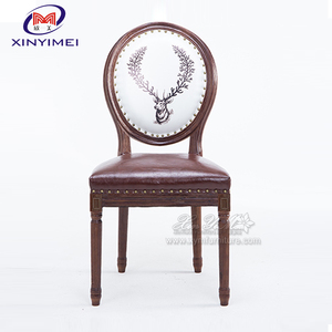 Ristorante pittura di legno intaglio rollback retrò <span class=keywords><strong>da</strong></span> pranzo sedia in pelle - Product Image 5