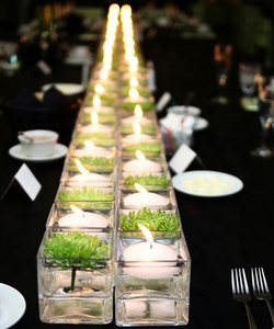 Portacandele di vetro trasparente quadrato/cubo vaso di vetro <span class=keywords><strong>per</strong></span> la tavola decoratoin/wholesale <span class=keywords><strong>vasi</strong></span> di vetro - Product Image 5