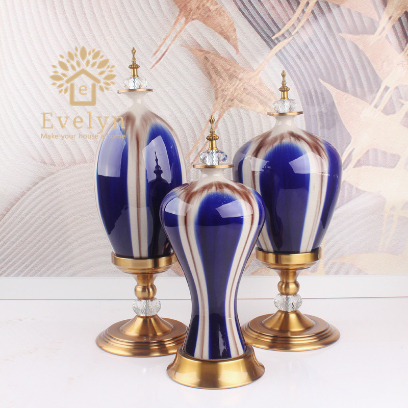 Большая красивая домашняя ваза ручной работы из глазурованной керамики для декоративных цветов