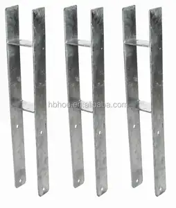 Galvanized H type Post Anchor Ground Fence Post Metal Anchor