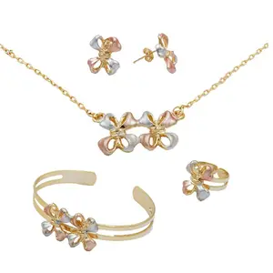 Set Perhiasan Anak Lapis Emas 14K, Set Perhiasan Emas untuk Anak, Perhiasan Bayi