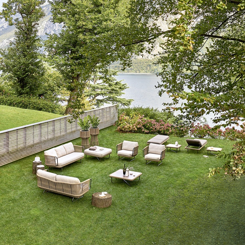 New Arrival Design High End Fancy Accept Customization Leisure Way Hotel Patio Outdoor Garden Rope New Model Sofa Sets