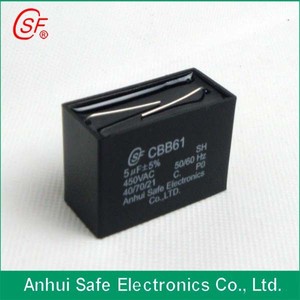 실행 콘덴서 uf 5 mfd 370 440 V VAC 볼트 사각형 AC 전기 모터 - Product Image 2