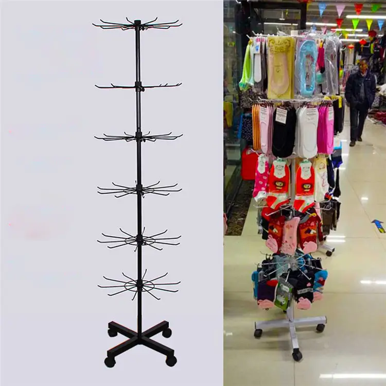 Benutzer definierte Einzelhandel Metall Hänge socken Display Rack Ständer