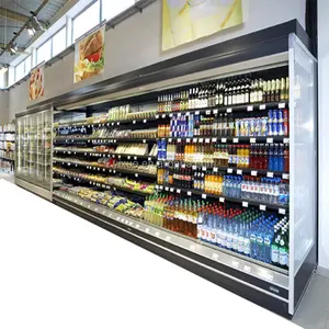 3.75 m a distanza compressore supermercato multdideck anteriore aperto chiller per bevereage