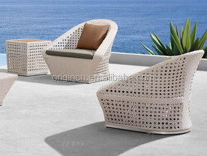 Grecia estilo <span class=keywords><strong>pequeña</strong></span> <span class=keywords><strong>terraza</strong></span> al aire libre de ocio Conjunto de 4 plazas jardín sofá de mimbre para mobiliario - Product Image 3