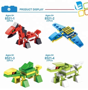 Lele Brother Jurassic Park Mini Dinosauri Blocchi da Costruzione in Plastica ABS 8-in-1 Set Educativo di Modelli da Costruzione Compatibile - Product Image 2