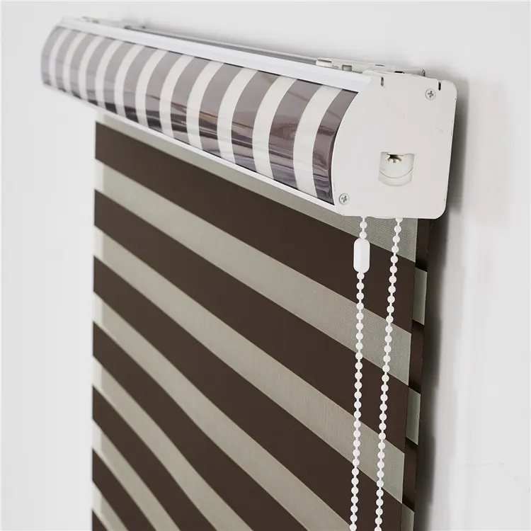 Brown zebra roller blinds, stripe roller blinds curtain window shutters