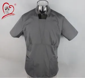 Moda vendita calda poliestere cotone infermiera Scrub Design uniformi ospedaliere Top