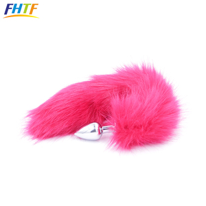 Queue de renard longue, petit <span class=keywords><strong>plug</strong></span> <span class=keywords><strong>anal</strong></span> en métal, perles de stimulation anale, accessoires de jeu de rôle, fétiche, jouets sexuels pour animaux de compagnie - Product Image 5