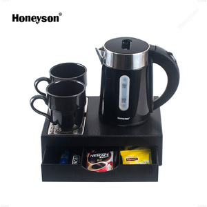 360-Grad-Drehung <span class=keywords><strong>Hotel</strong></span>-Wasserkocher-Tablett <span class=keywords><strong>Hotel</strong></span>-Serviertablett mit Schubladenfunktion - Product Image 3