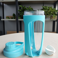 Coctelera deportiva personalizada para gimnasio, botella de agua de plástico tritán con tapa de tornillo a prueba de fugas, 700ml/23oz