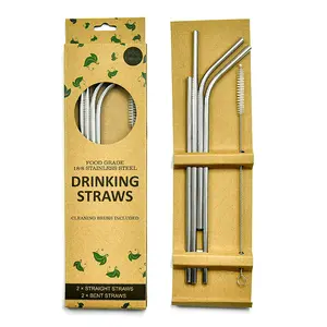 Food Grade Stainless Steel Drinking Straws For 20 Oz 30 Oz Tumbler Reusable Metal Straws