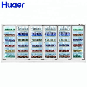 Huaer beverage coke cooler refrigerator upright glass door <strong>chiller</strong> 6 <strong>convenience</strong> <strong>store</strong> - Product Image 2