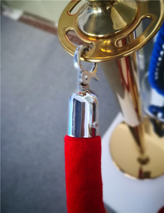 נירוסטה מחסום אדום שטיח קטבים תור עומד ש מנהל קטיפה חבל מוט - Product Image 4