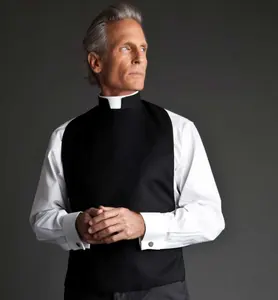 Camisa de manga corta para hombre, camisa para el cuello, para el Clero, el clero, el Pastor