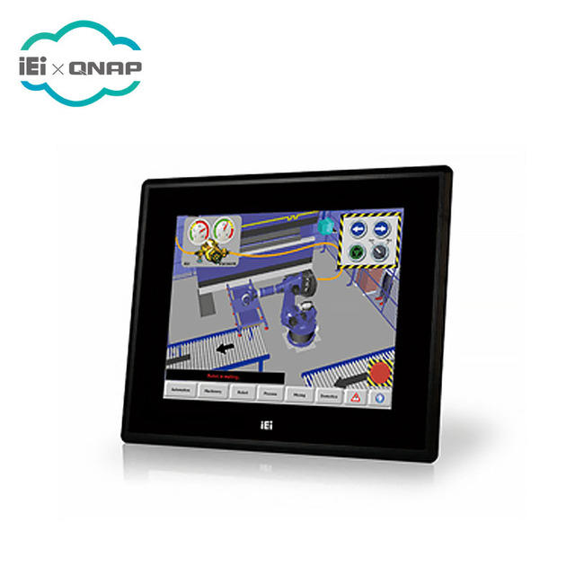 IEI DM-F08A/R 8 Inch IP65 Industrial Monitor Aluminum Front Panel Resistive Single Touch Screen LCD Monitor With 12V DC Input