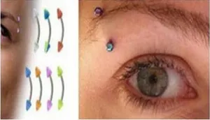 Body piercing jóias por atacado sobrancelha falso prego/anéis da sobrancelha/sobrancelha anel perfuração