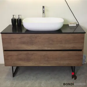 Zeitgenössische Stil Holz Bad Möbel Sperrholz Nach Größe Bad Waschbecken Spiegel Eitelkeit
