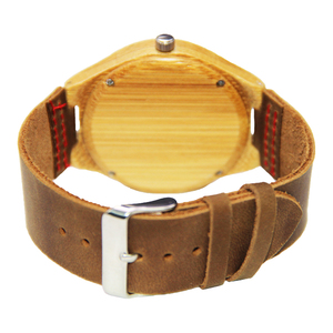 Casual unisexe 100% naturel <span class=keywords><strong>bois</strong></span> de marque <span class=keywords><strong>pas</strong></span> <span class=keywords><strong>cher</strong></span> quartz montres hommes femmes avec grande sangle de la chine - Product Image 5
