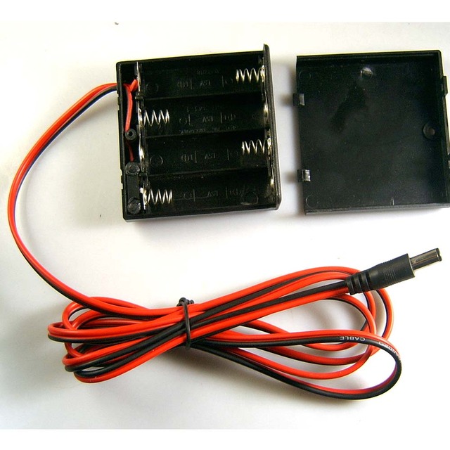 6V 4xAA AA Battery Pack with DC Connector for Camera and Video Game Player ROHS & CE Certified