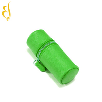 Sac brillant à lèvres en cuir de luxe filles voyage porte-brillant à lèvres multicolore cuir Mini fermeture éclair rouge à lèvres Tube pochette