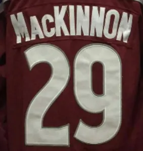 Colorado Nathan MacKinnon En İyi Kalite Dikişli Ulusal Hokey Forması