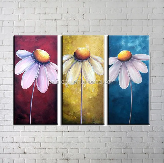 Wholesale room flower art acrylic handmade oil painting