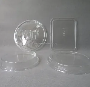 OEM 주문품 음식 학년 생분해 성 Compostable 플라스틱 PET PLA 뚜껑 그릇 트레이