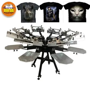 Factory Low Price 8 Color 8 Station Stencil Silk Screen Printing Machine DIY Cloth T Shirt For Sale