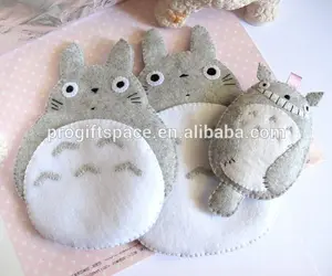 Sinh thái thân thiện handmade Totoro My Neighbour Lớn Dễ Thương Xám Cảm Thấy điện thoại Case với việc đóng cửa sản xuất tại Trung Quốc