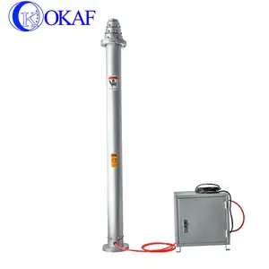 33ft 10m aluminium teleskopik kamera tiang lampu menara Mobile Pneumatic antena tiang tiang