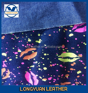 Tejido para jeans <span class=keywords><strong>vaquero</strong></span>/<span class=keywords><strong>zapatos</strong></span> de tejido de prendas de vestir con los labios y <span class=keywords><strong>el</strong></span> corazón por en buena calidad - Product Image 4