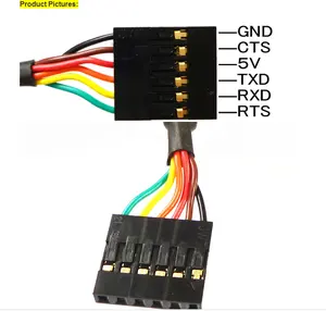 USB a TTL Cable adaptador serie TTL-232R convertidor de Cable con controlador integrado de 3,3 V 0,1 "Header